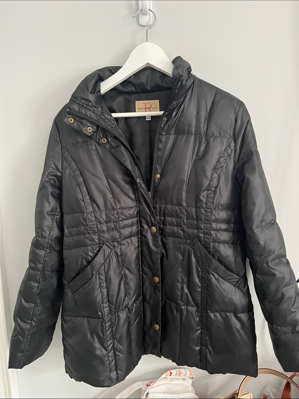 Recenture Black Quilted Insulated Puffer Jacket